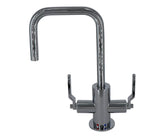Hot & Cold Water Faucet with Contemporary Round Body & Industrial Lever Handles (90° Spout)